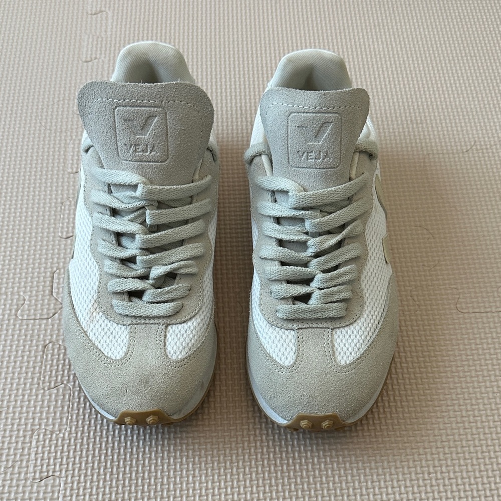 Veja Light Gray and White Casual Sneakers